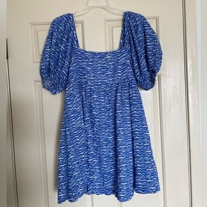 Cobalt blue babydoll dress NWOT